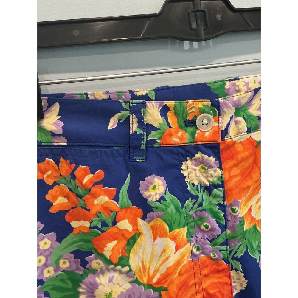 NEW Vintage Ralph Lauren Womens Pants Size Cobalt Blue Tropical Vacay Resort - Picture 8 of 12